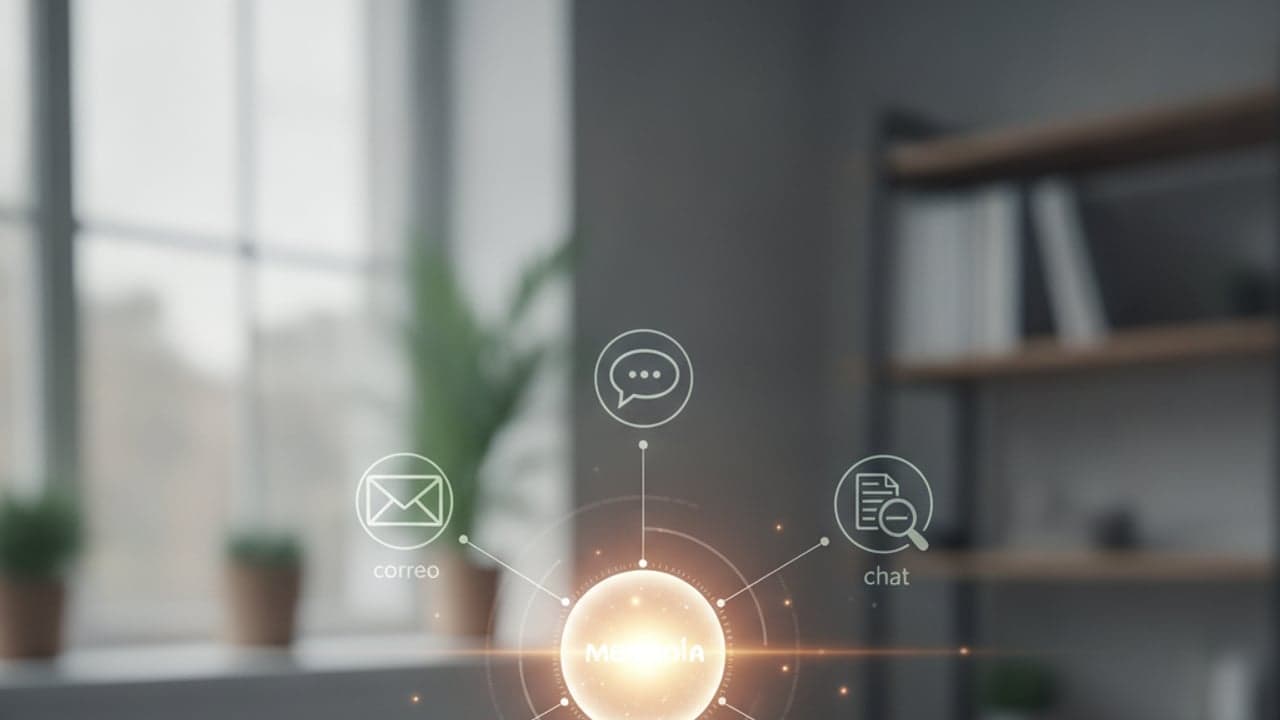Macro: correo, chat, documentos, tareas y CRM en un solo sitio, con una memoria que comparten los agentes