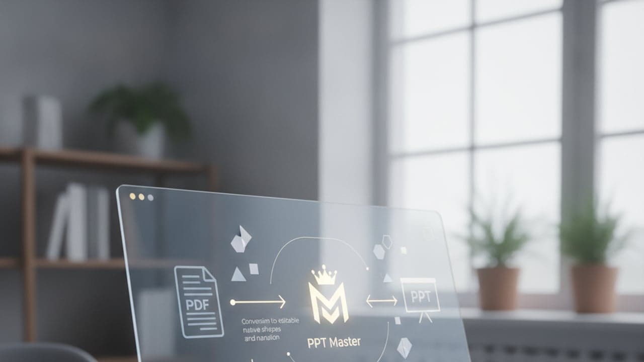 PPT Master convierte un PDF en un PowerPoint editable de verdad, con formas nativas y narración
