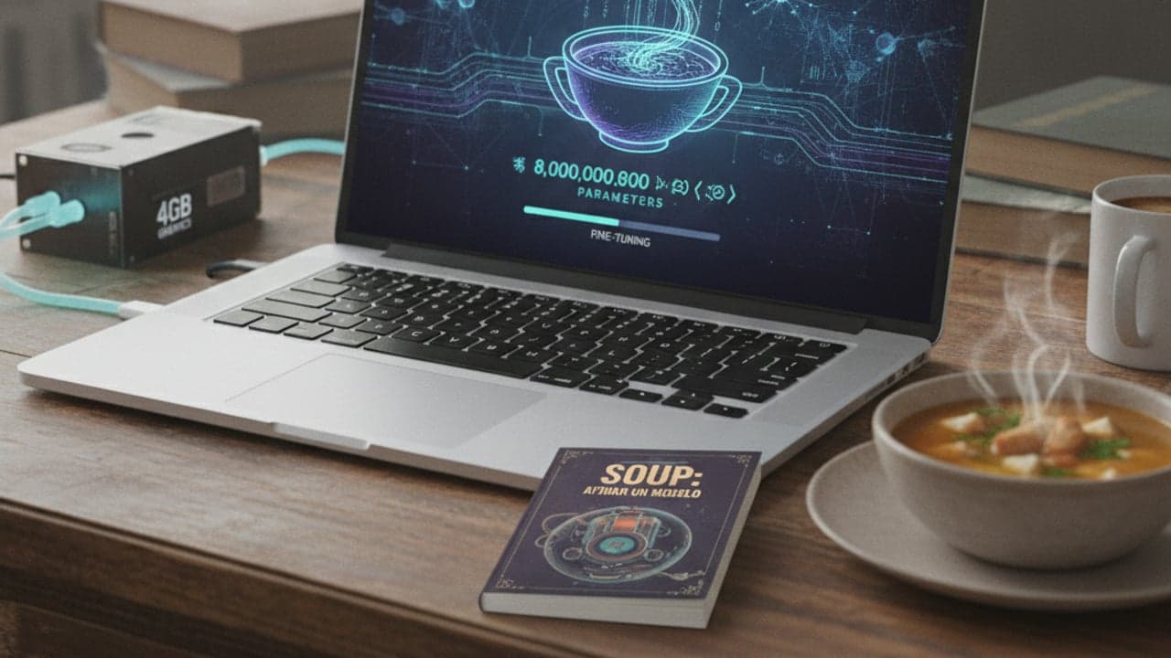 Soup: afinar un modelo de 8.000 millones de parámetros en un portátil con 4 GB de gráfica