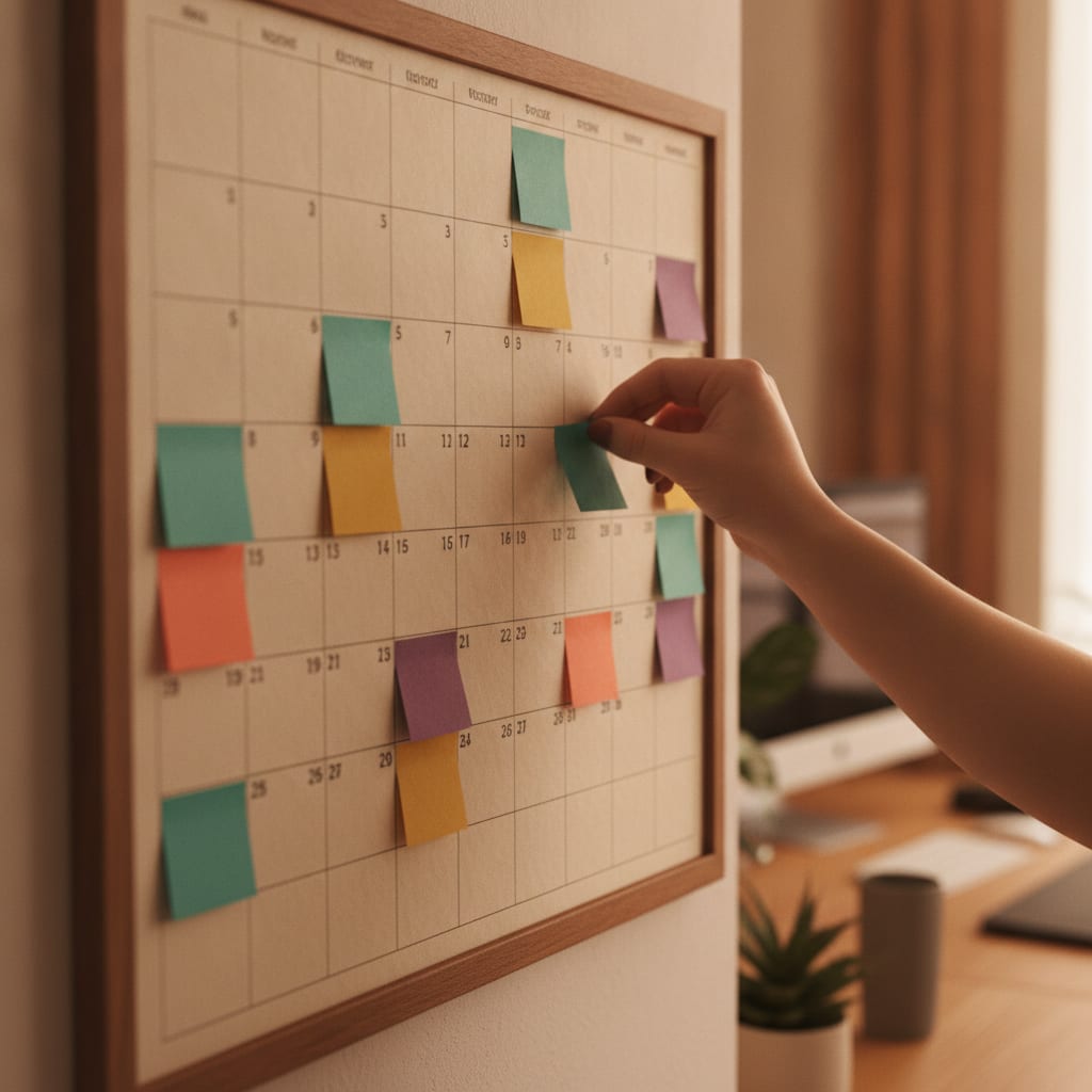 calendario editorial pared
