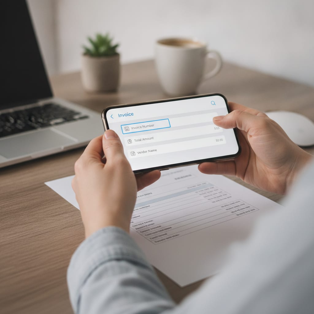 app movil escaneando factura ocr
