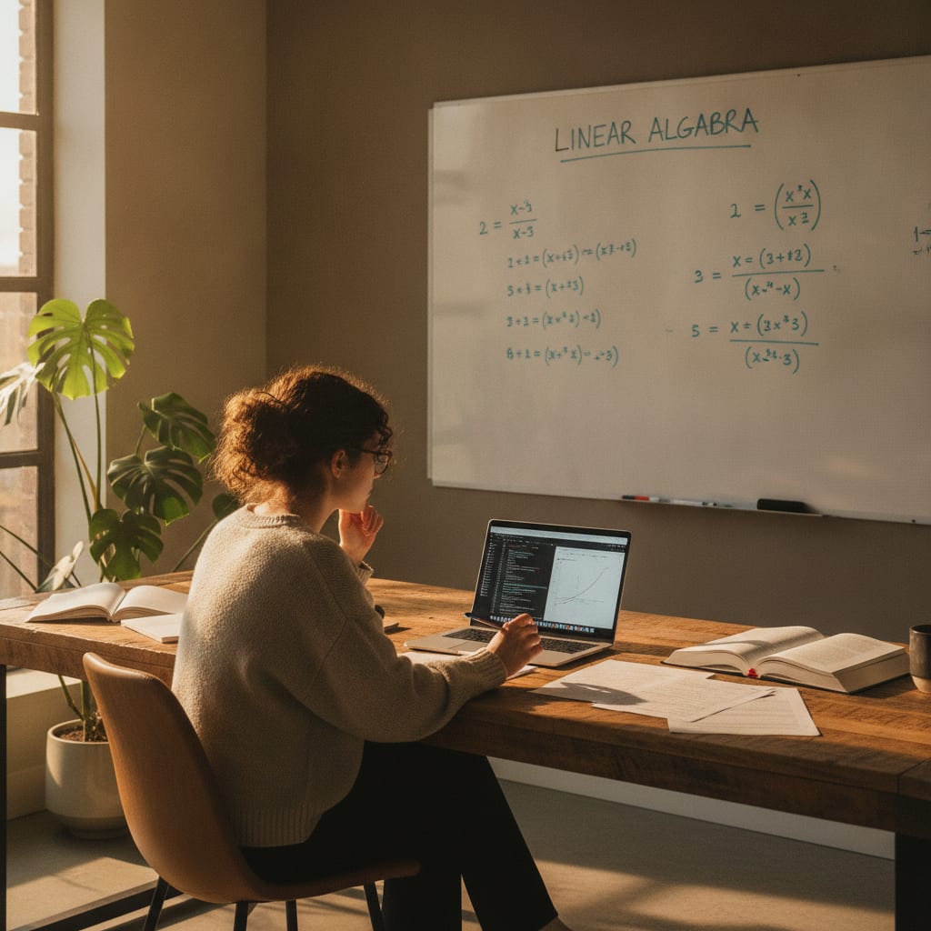 estudiante algebra lineal matrices