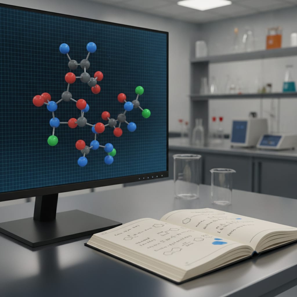 moleculas 3d quimica pantalla